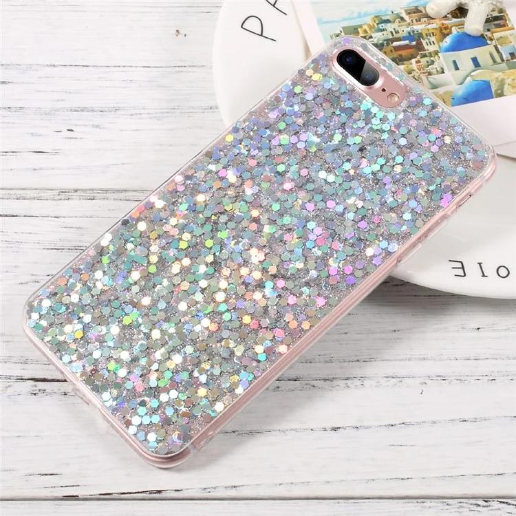 Bild på Bling Paljetter TPU Mobilskal till iPhone 8/7 Plus - Silver