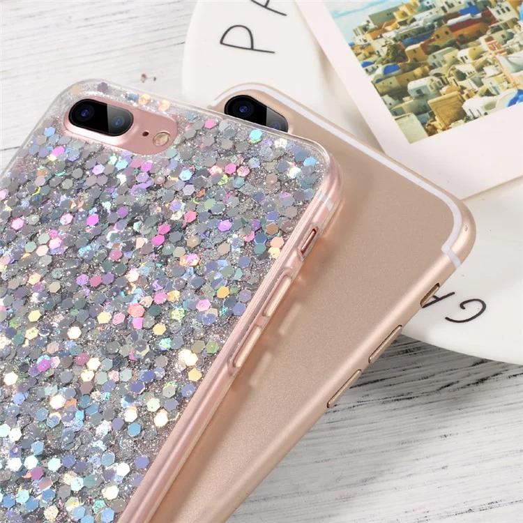 Bild på Bling Paljetter TPU Mobilskal till iPhone 8/7 Plus - Silver