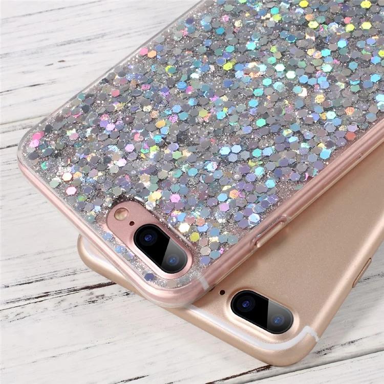Bild på Bling Paljetter TPU Mobilskal till iPhone 8/7 Plus - Silver