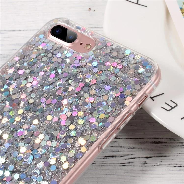 Bild på Bling Paljetter TPU Mobilskal till iPhone 8/7 Plus - Silver