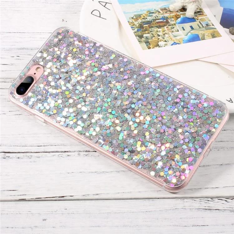 Bild på Bling Paljetter TPU Mobilskal till iPhone 8/7 Plus - Silver