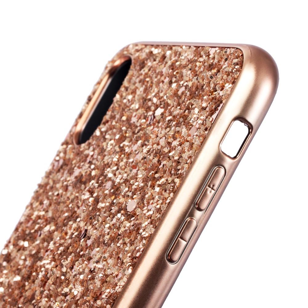 Bild på iPhone XS Max Glittrigt Skal i TPU - Roséguld