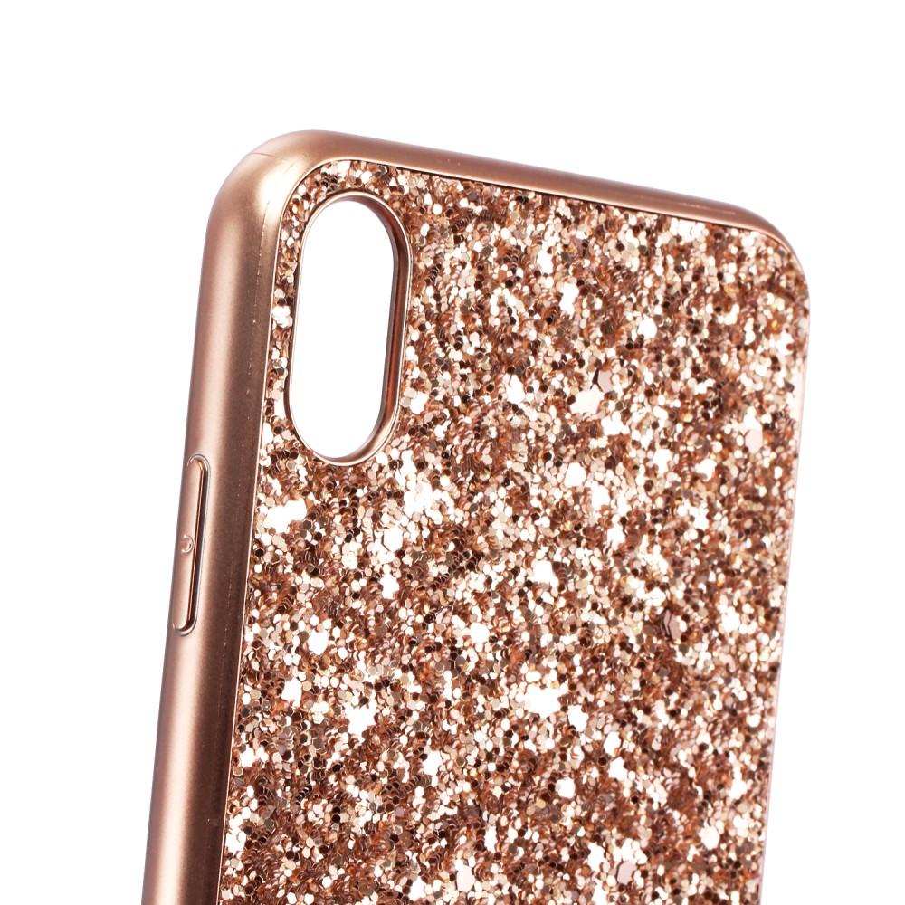 Bild på iPhone XS Max Glittrigt Skal i TPU - Roséguld