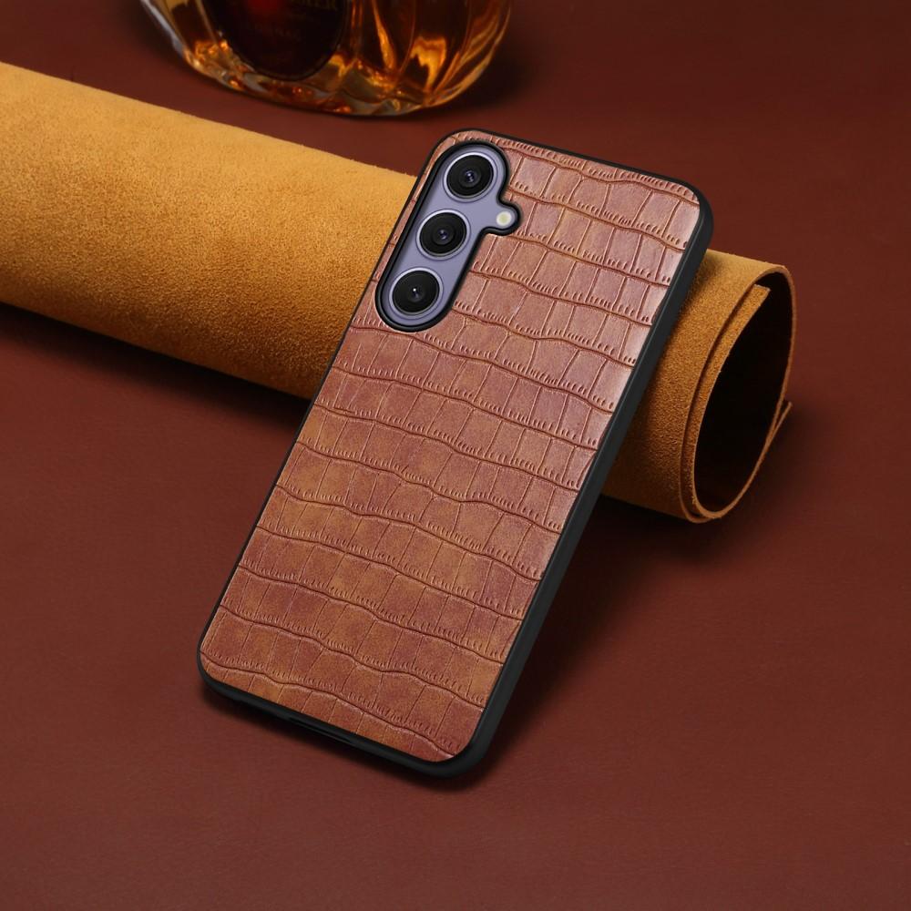 Bild von Samsung Galaxy S25+ Hülle mit Krokodiltextur - Braun