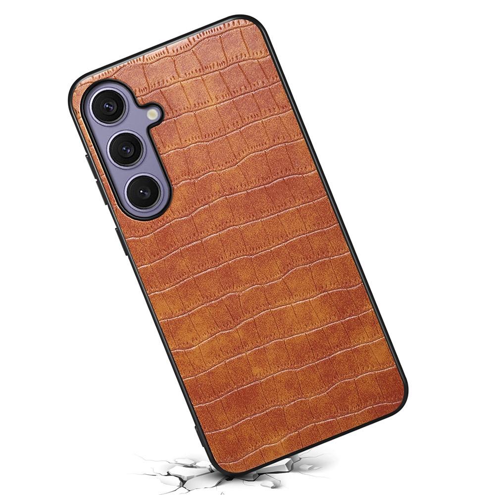 Bild von Samsung Galaxy S25+ Hülle mit Krokodiltextur - Braun