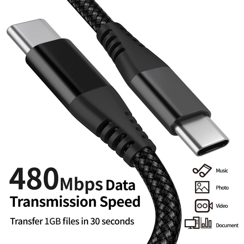 Bild på 3m USB-C PD 60W Laddkabel Nylon