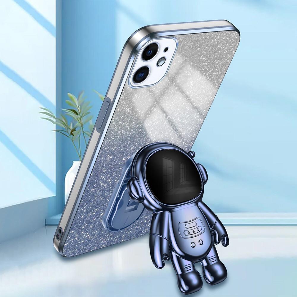 Bild von iPhone 12 mini Stoßfestes Gehäuse Astronaut Ständer Blau