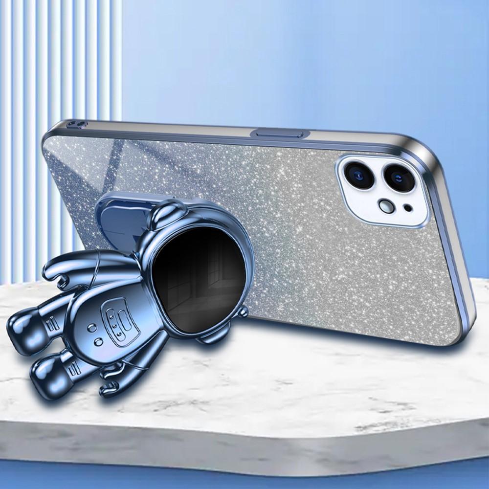 Bild von iPhone 12 mini Stoßfestes Gehäuse Astronaut Ständer Blau