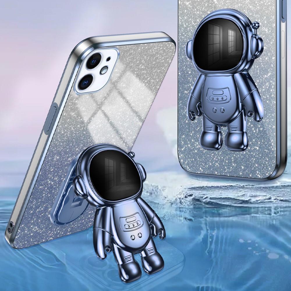 Bild von iPhone 12 mini Stoßfestes Gehäuse Astronaut Ständer Blau