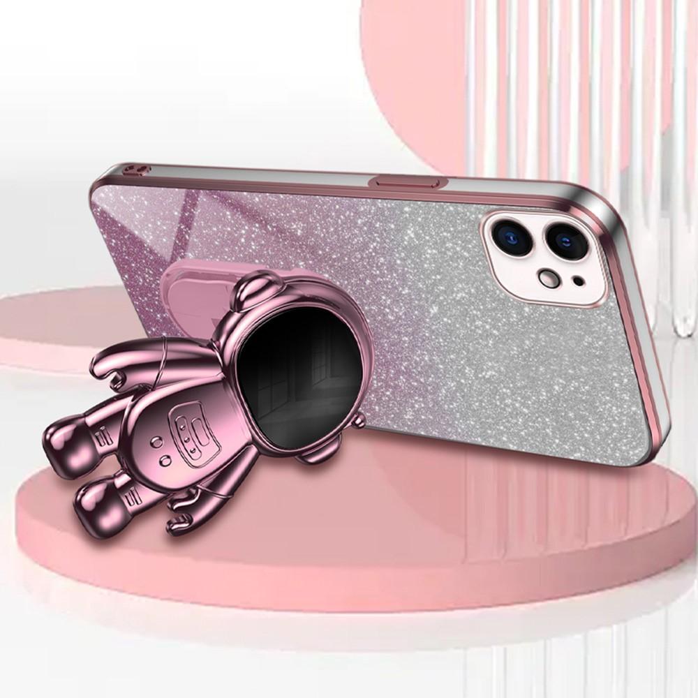 Bild von iPhone 12 mini Hülle Stoßfest Astronautenständer Rosa