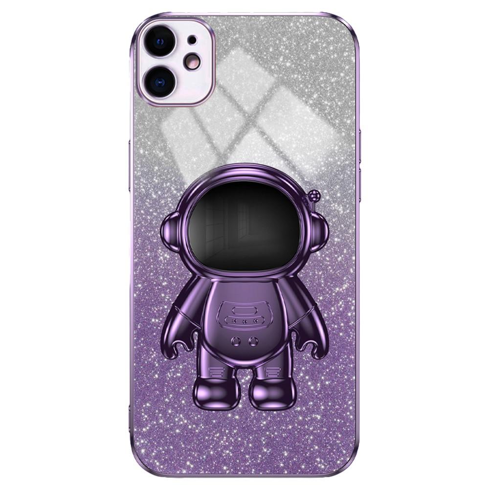Bild von iPhone 12 mini Stoßfestes Hülle Astronautenständer Lila