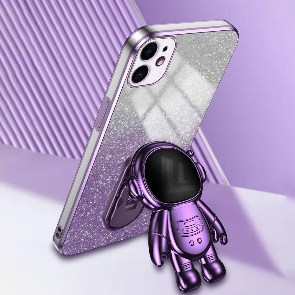 Bild von iPhone 12 mini Stoßfestes Hülle Astronautenständer Lila